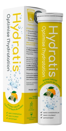 HYDRATIS Past effervescente citron fleurs de sureau    20 pastilles