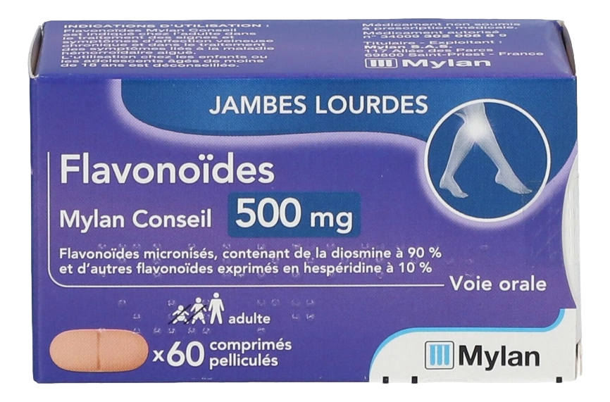 FLAVONOÏDES MYLAN CONSEIL 500 mg