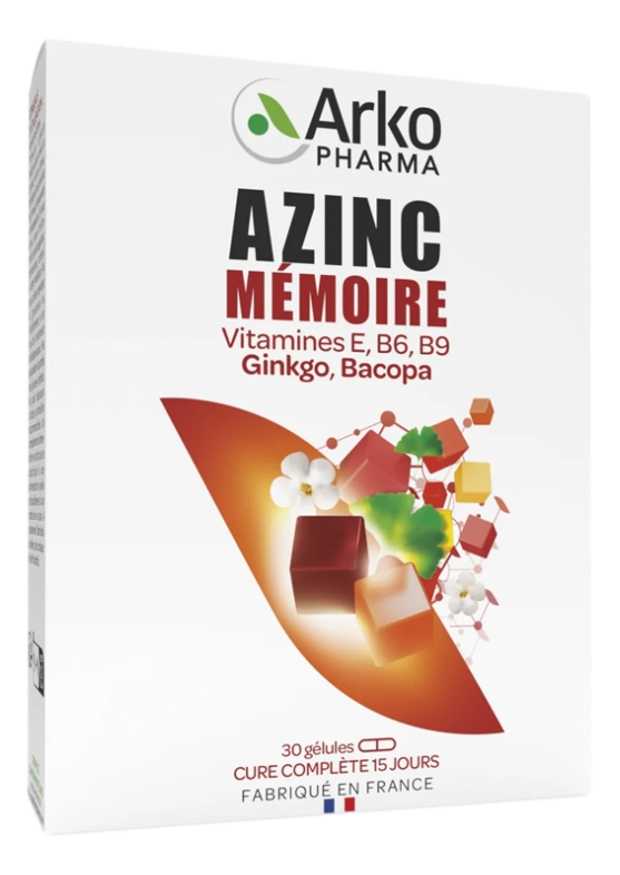 AZINC MEMOIRE complément alimentaire spécialement conçu pour optimiser les capacités et performances intellectuelles des adolescents, adultes et sénior