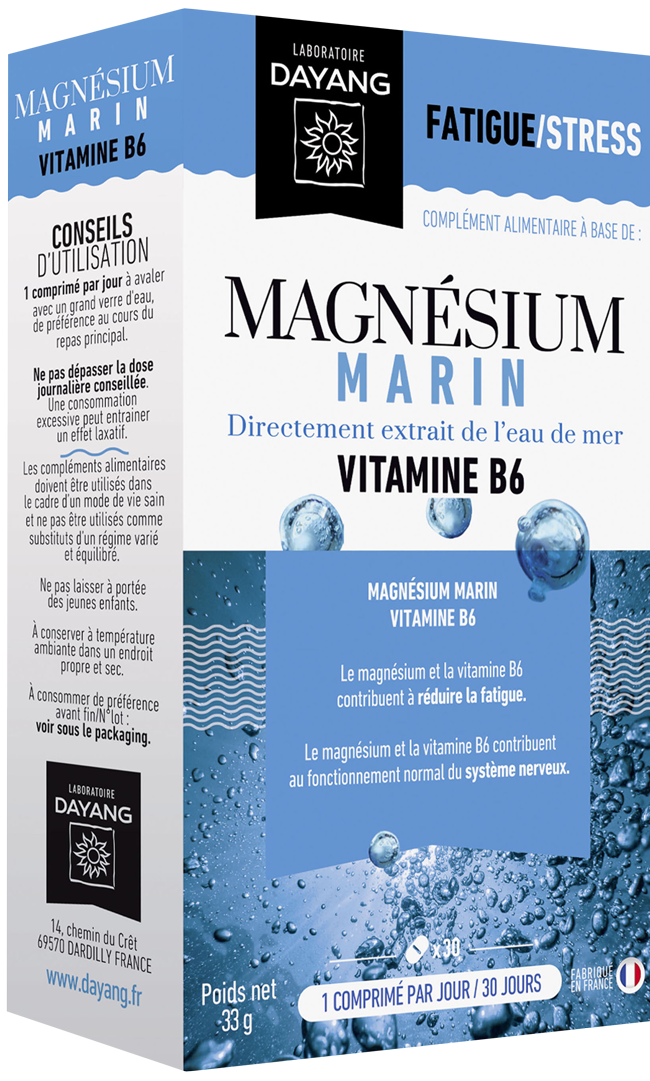 MAGNESIUM MARIN VITAMINE B6 fatigue et stress