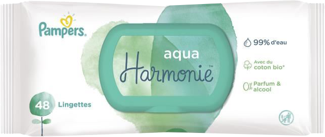 PAMPERS AQUA HARMONIE Lingette imprégnée